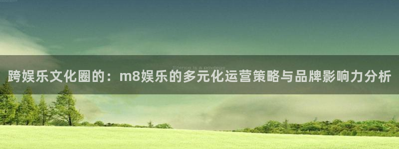 u8国际：跨娱乐文化圈的：m8娱乐的多元化运营策略与品牌影响力分析