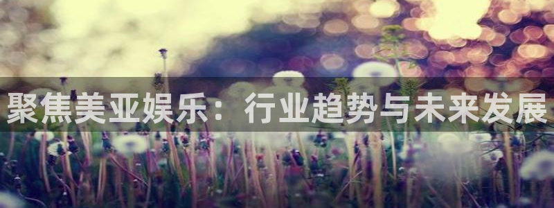 u8国际是什么：聚焦美亚娱乐：行业趋势与未来发展