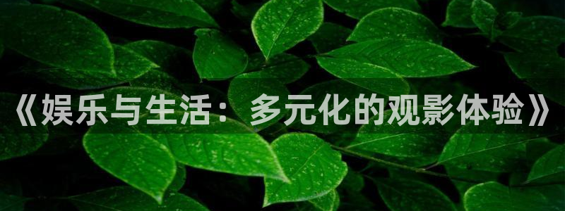 u8国际界面申领：《娱乐与生活：多元化的观影体验》
